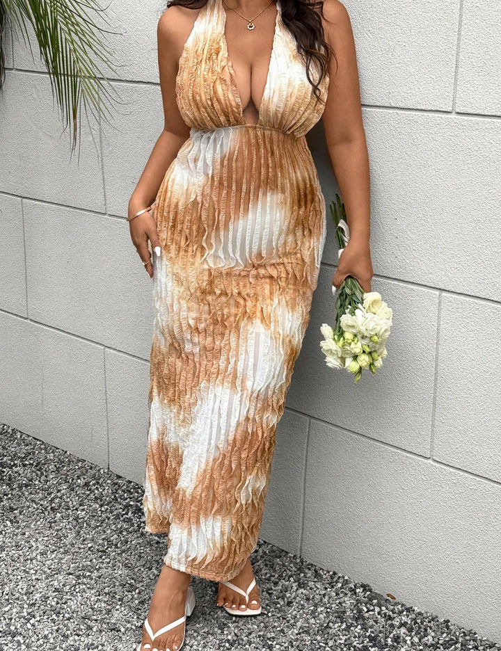 Shein Curve+ maxi ruha, vegyes színek