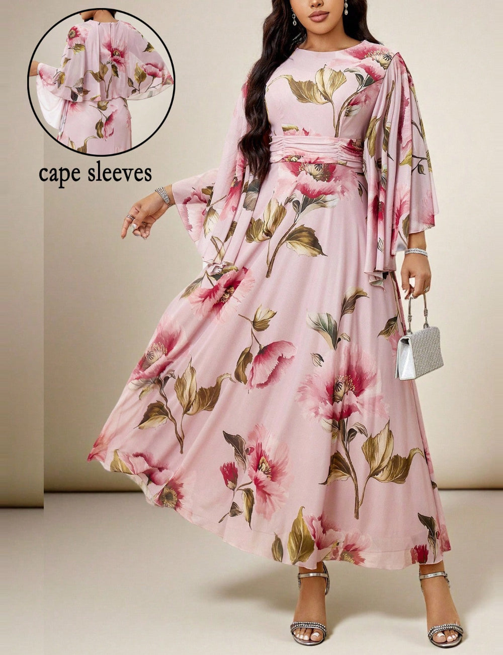 Shein Curve+ maxi ruha, vegyes színek
