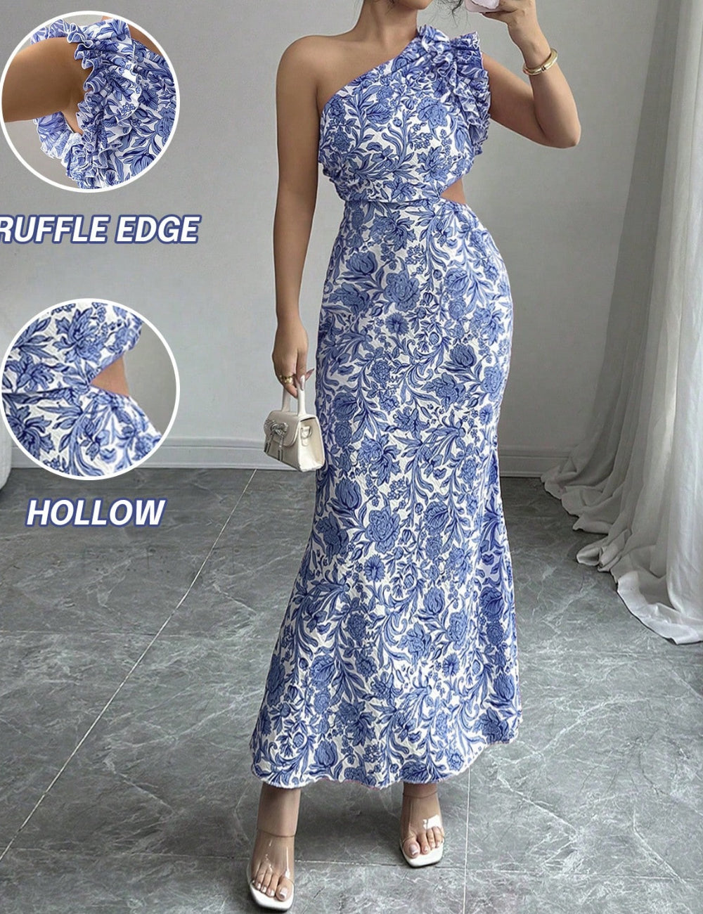 Rochie maxi Shein, mix culori