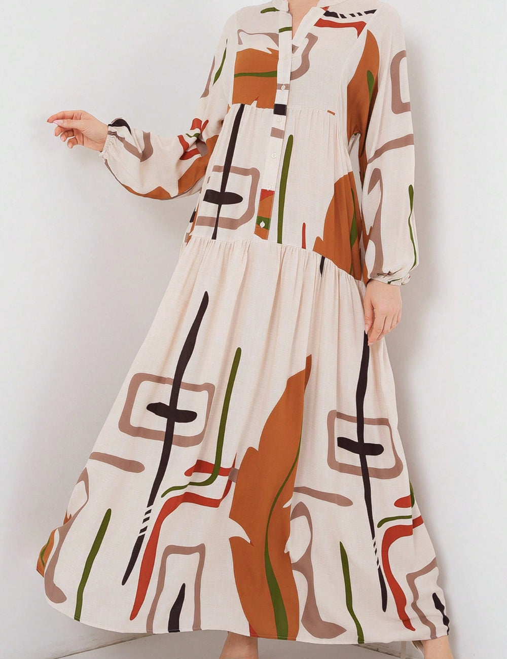 Rochie maxi Shein, mix culori