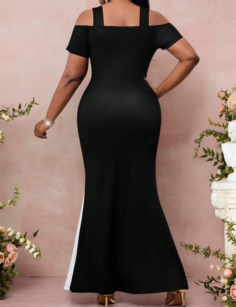 Shein Curve+ maxi ruha, vegyes színek