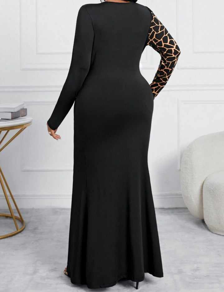 Shein Curve+ maxi ruha, vegyes színek