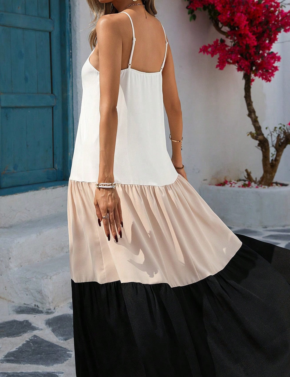 Rochie maxi Shein Curve+, mix culori