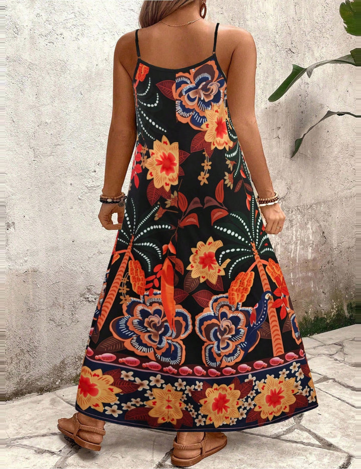 Shein Curve+ maxi ruha, vegyes színek
