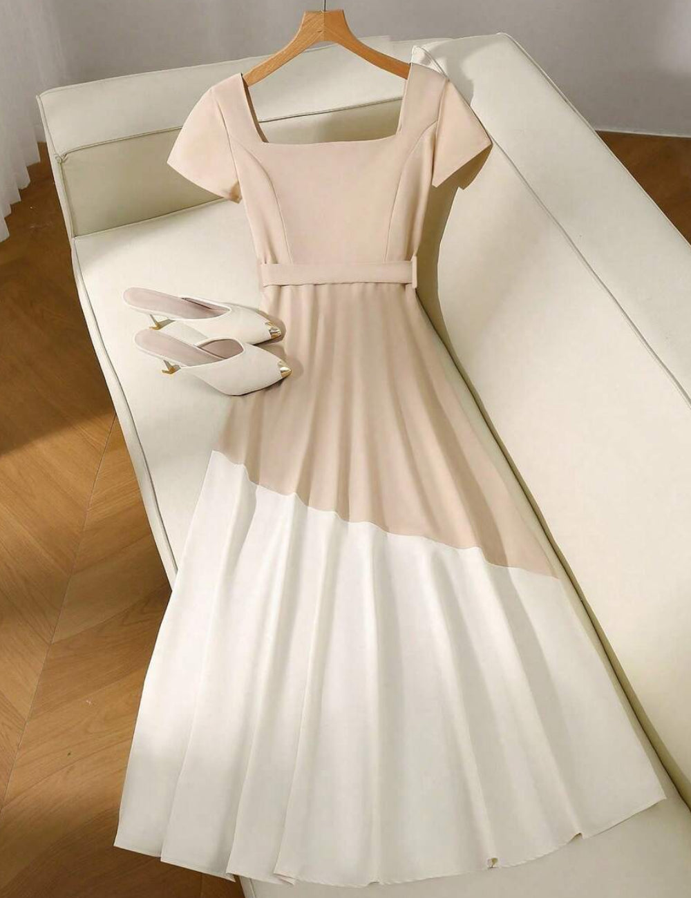 Shein maxi dress, color mix