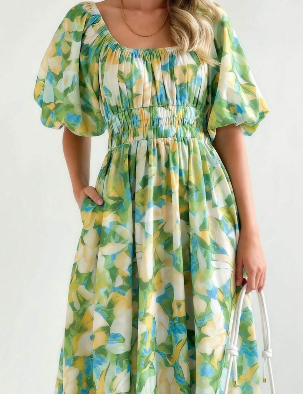 Shein maxi dress, color mix