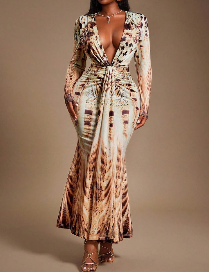 Rochie maxi Shein Curve+, mix culori