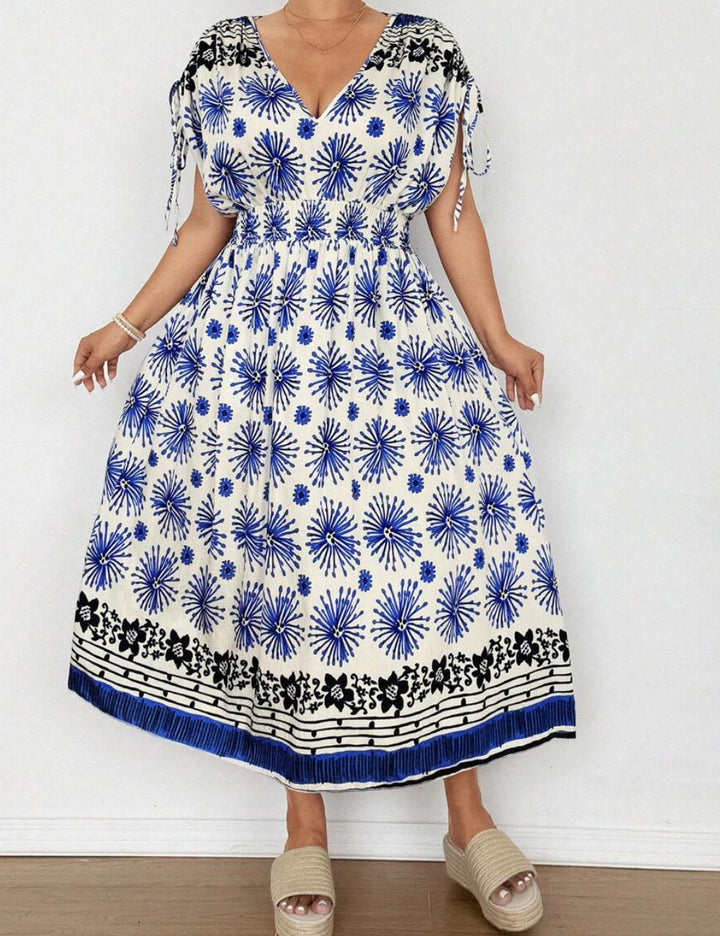 Shein Curve+ maxi ruha, vegyes színek