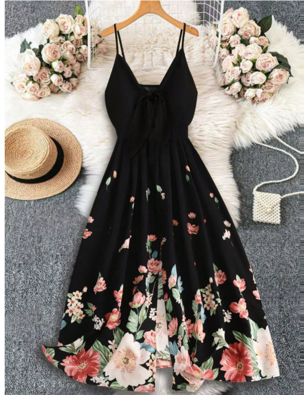 Shein Curve+ maxi ruha, vegyes színek
