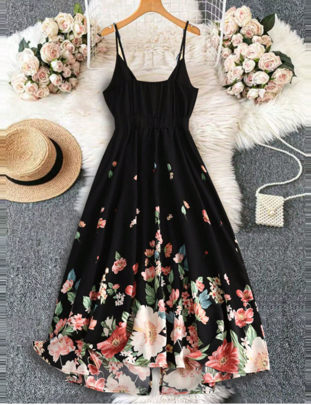 Shein Curve+ maxi ruha, vegyes színek