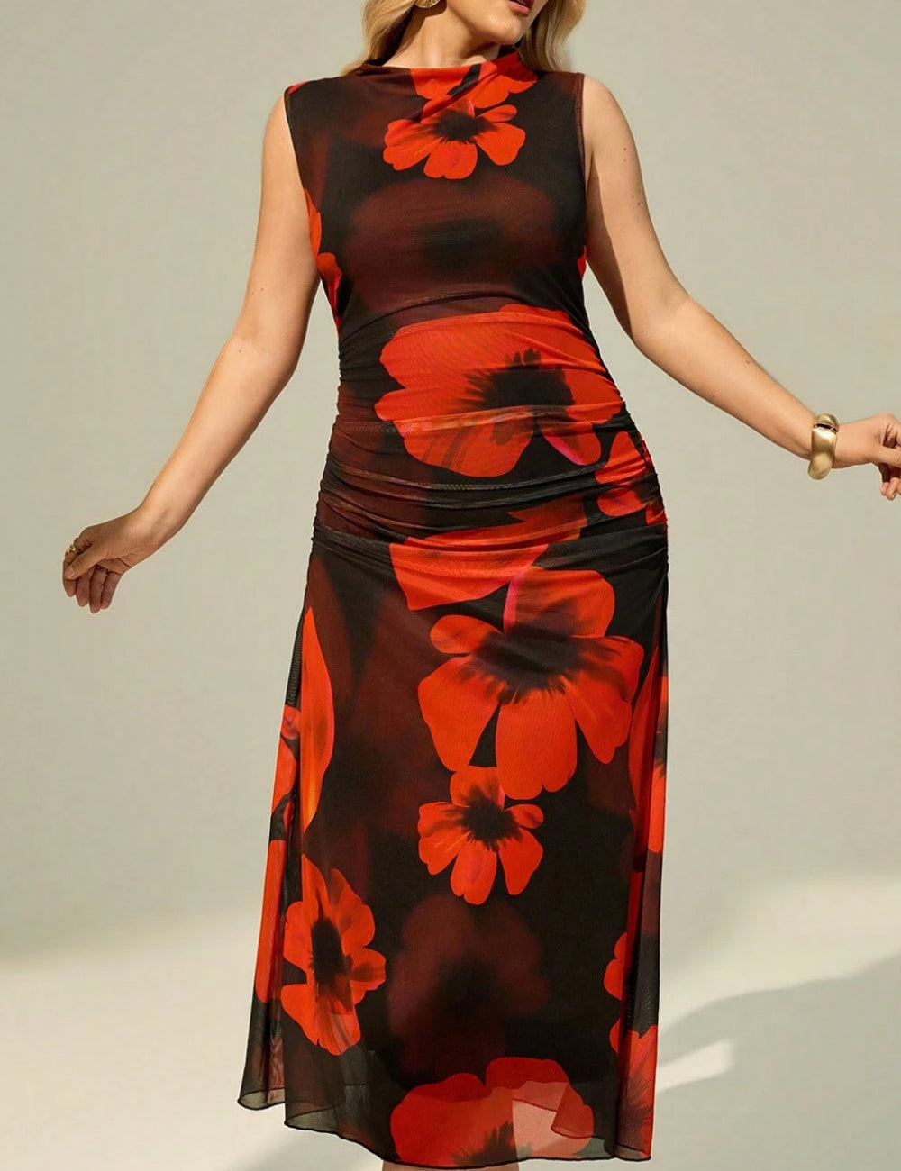 Shein Curve+ maxi ruha, vegyes színek