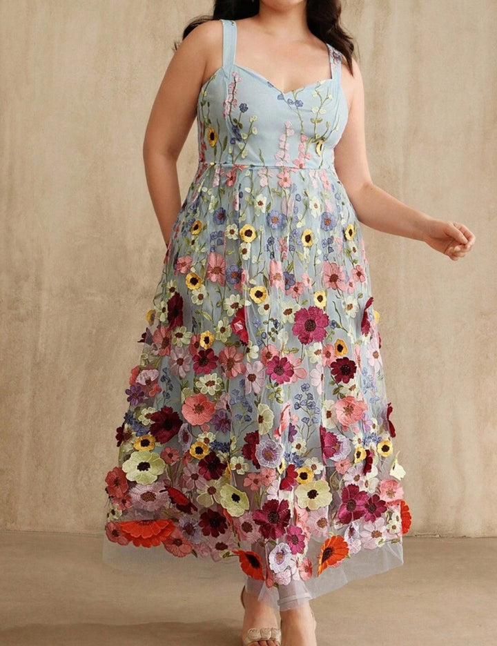 Shein Curve+ maxi ruha, vegyes színek