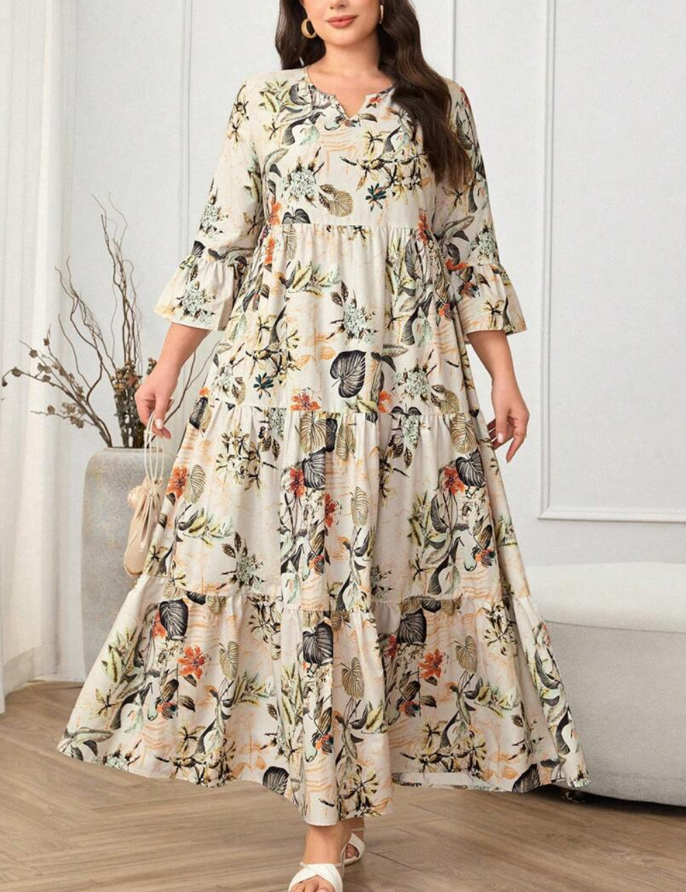 Shein Curve+ maxi ruha, vegyes színek