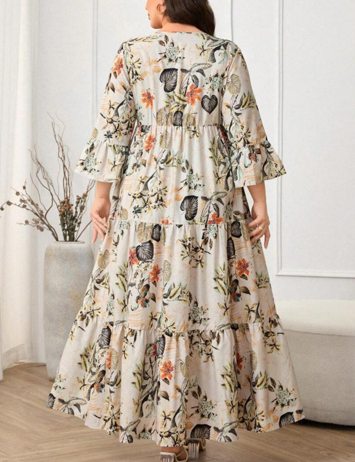 Shein Curve+ maxi ruha, vegyes színek