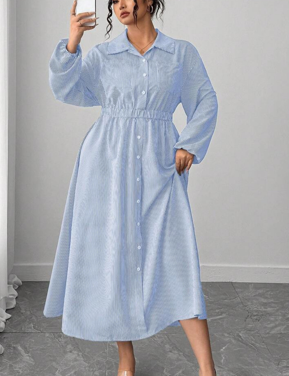 Shein Curve+ maxi ruha, vegyes színek