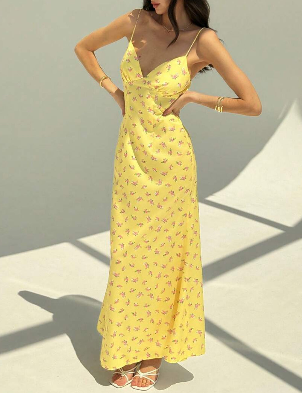 Rochie maxi Shein, mix culori