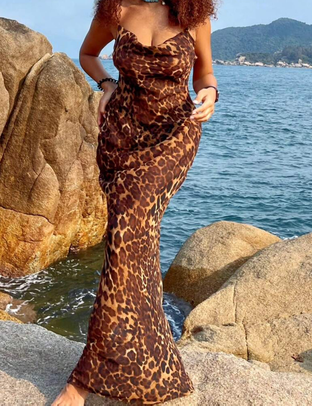 Rochie maxi Shein, mix culori