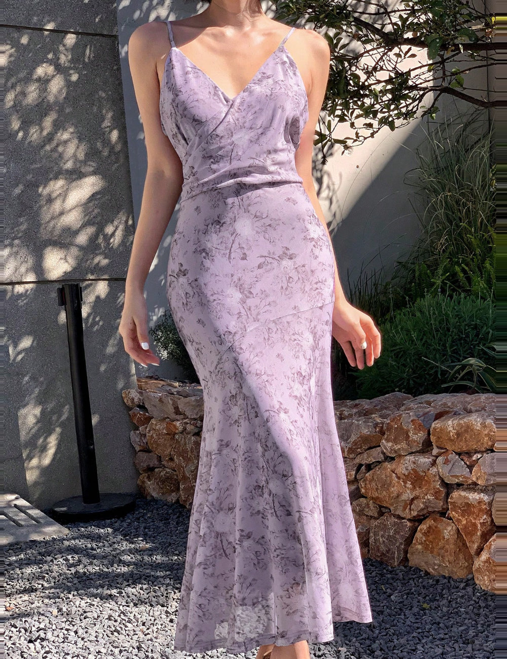 Shein lila maxi ruha
