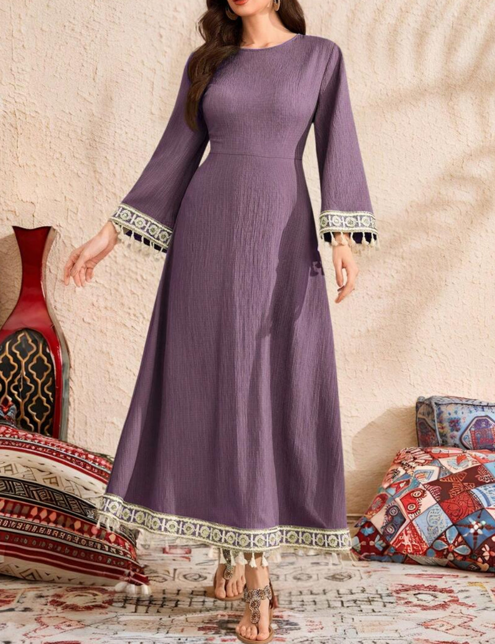 Shein maxi ruha, lila