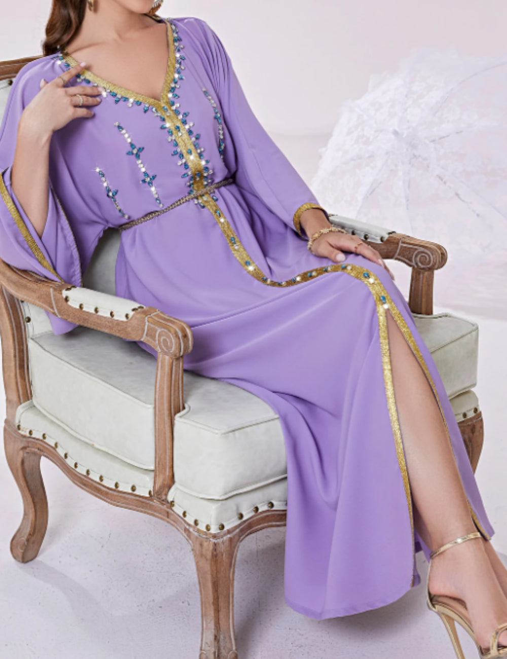 Shein maxi ruha, lila