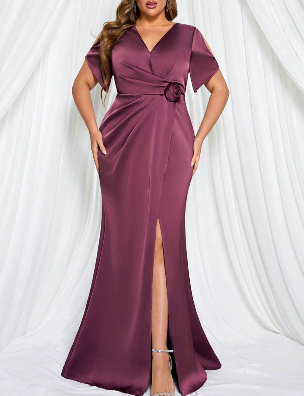 Shein Curve+ maxi ruha, lila