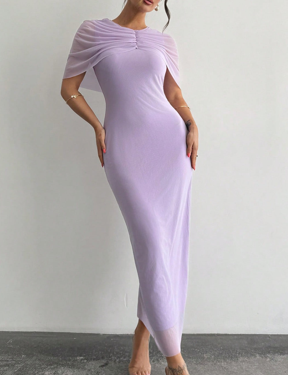 Shein maxi ruha, lila