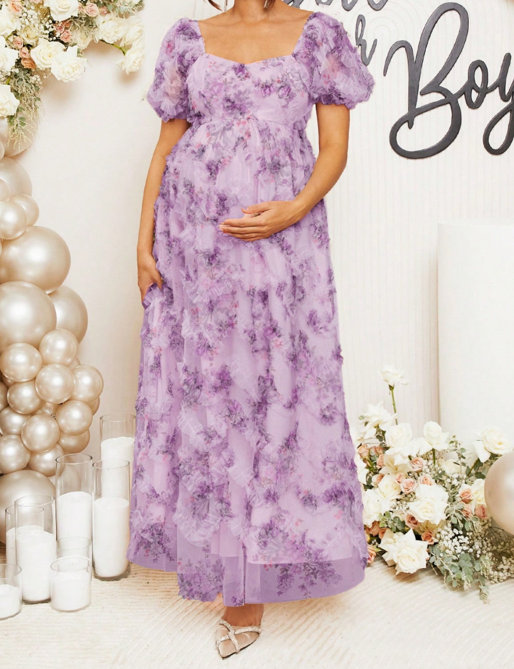 Shein maxi ruha, lila