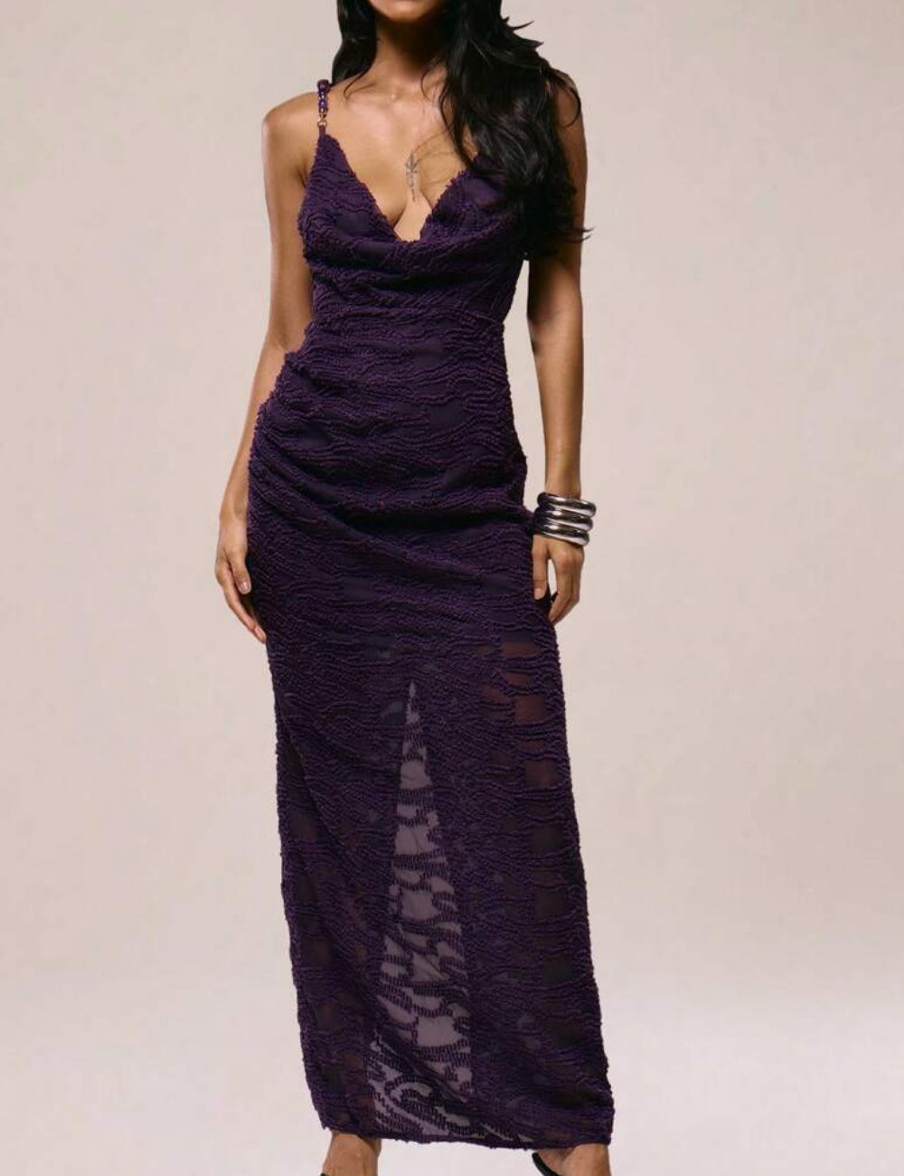 Shein maxi ruha, lila
