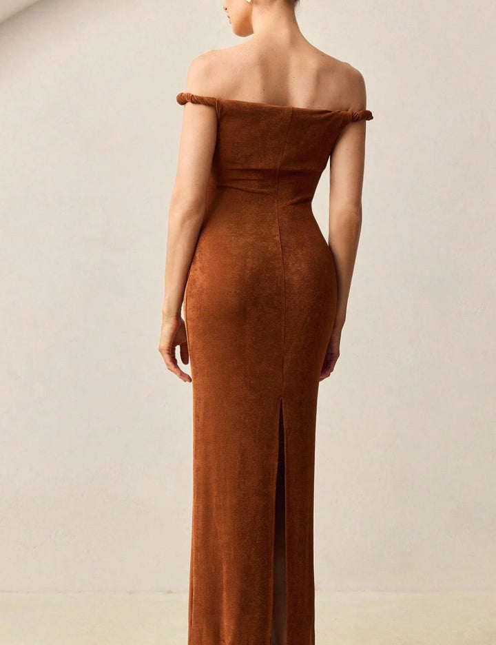 Shein brown maxi dress