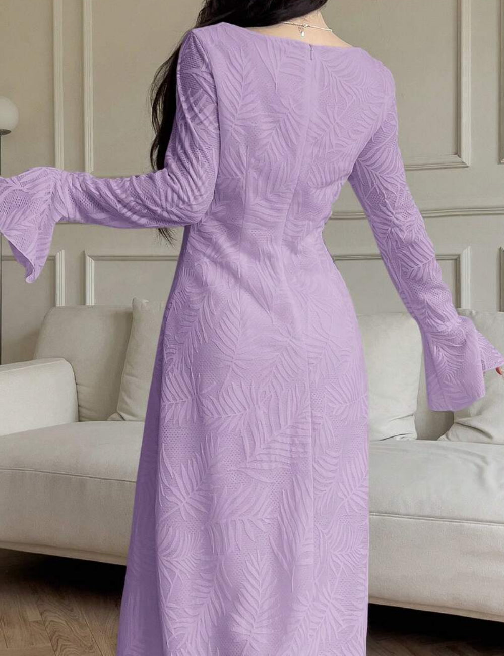 Shein maxi ruha, lila