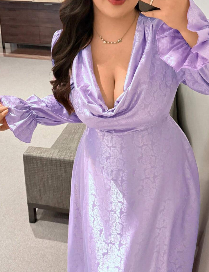 Shein Curve+ maxi ruha, lila