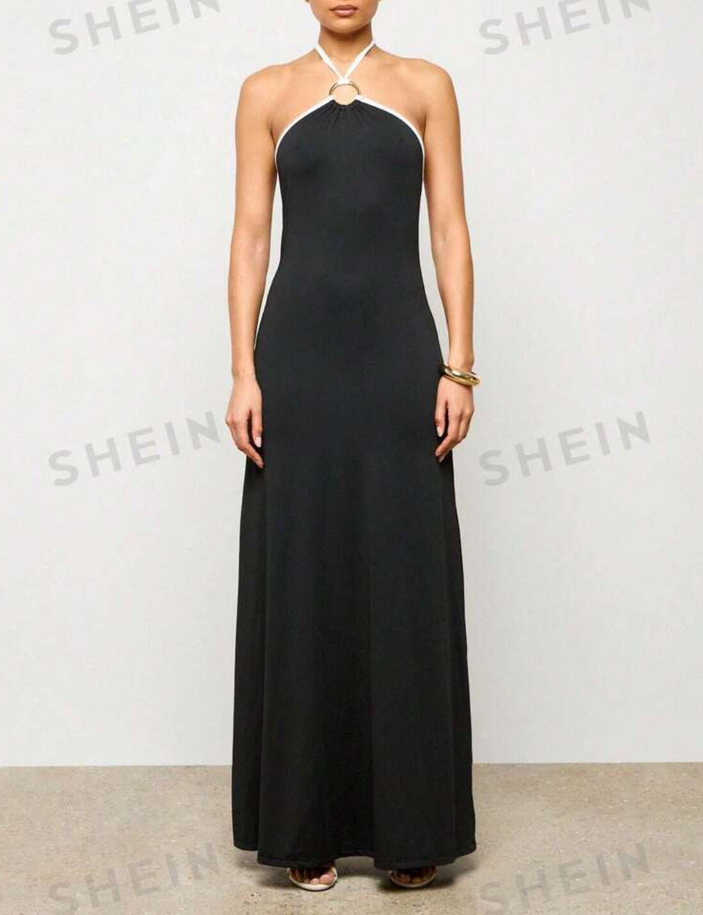 Shein maxi ruha, fekete