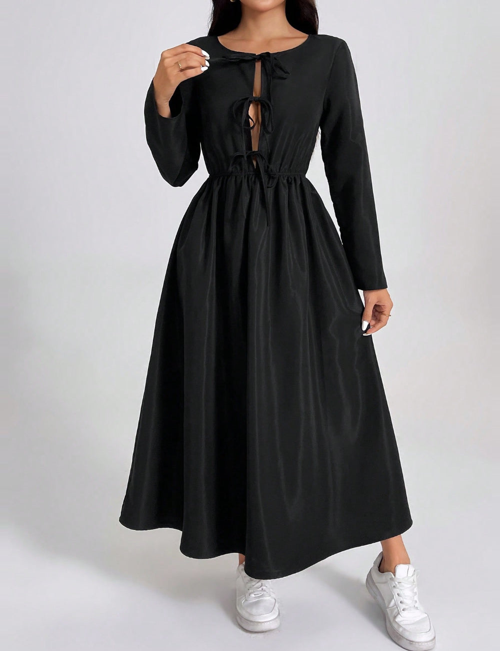 Shein maxi ruha, fekete