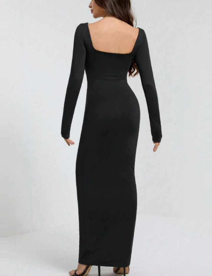 Shein maxi ruha, fekete