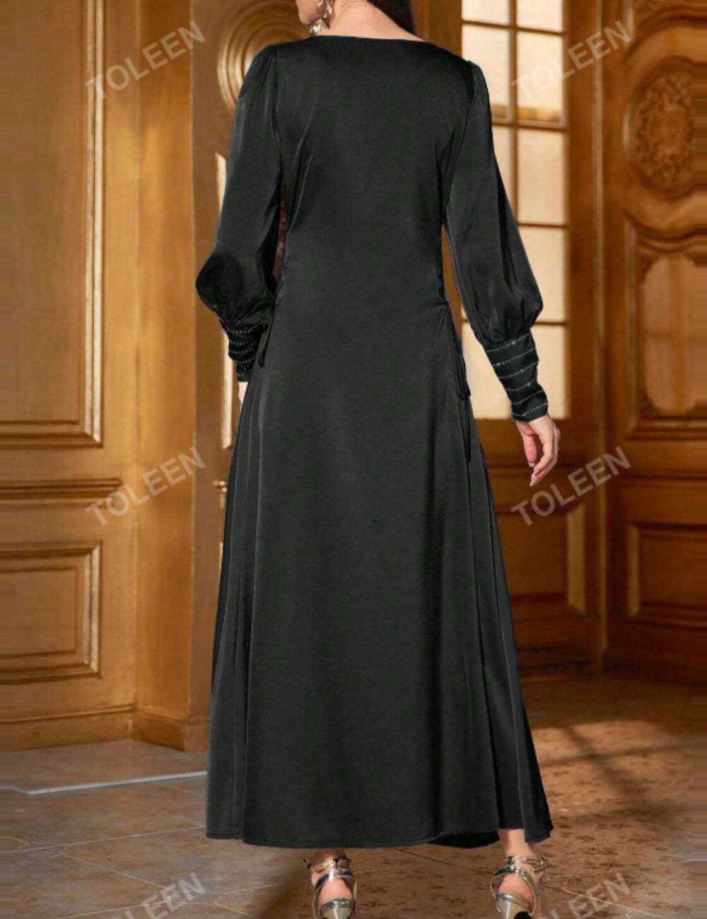 Shein maxi ruha, fekete