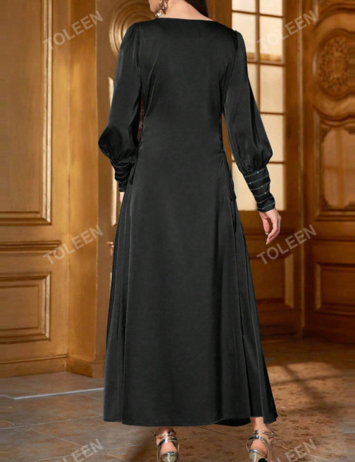Shein maxi ruha, fekete