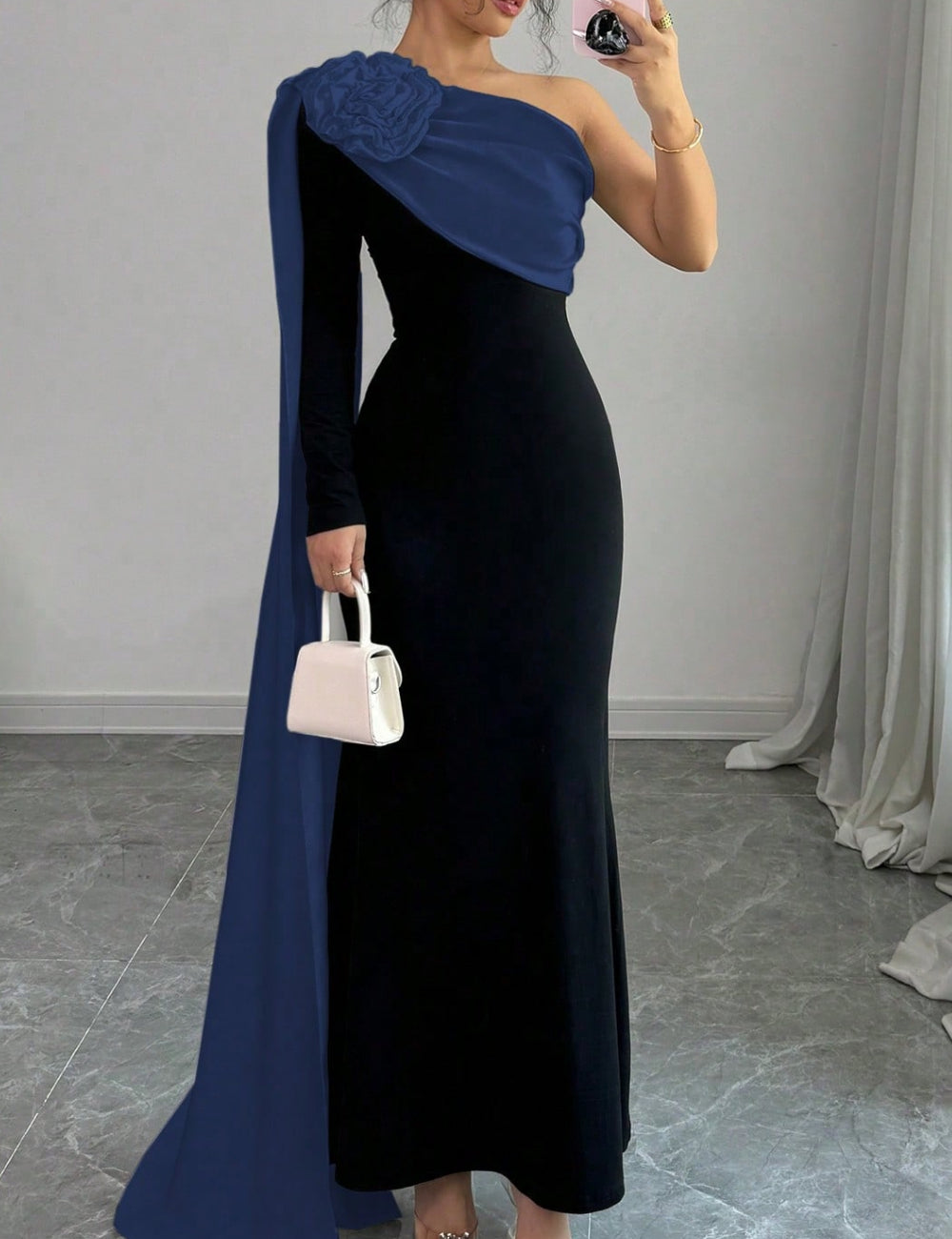 Shein maxi ruha, fekete