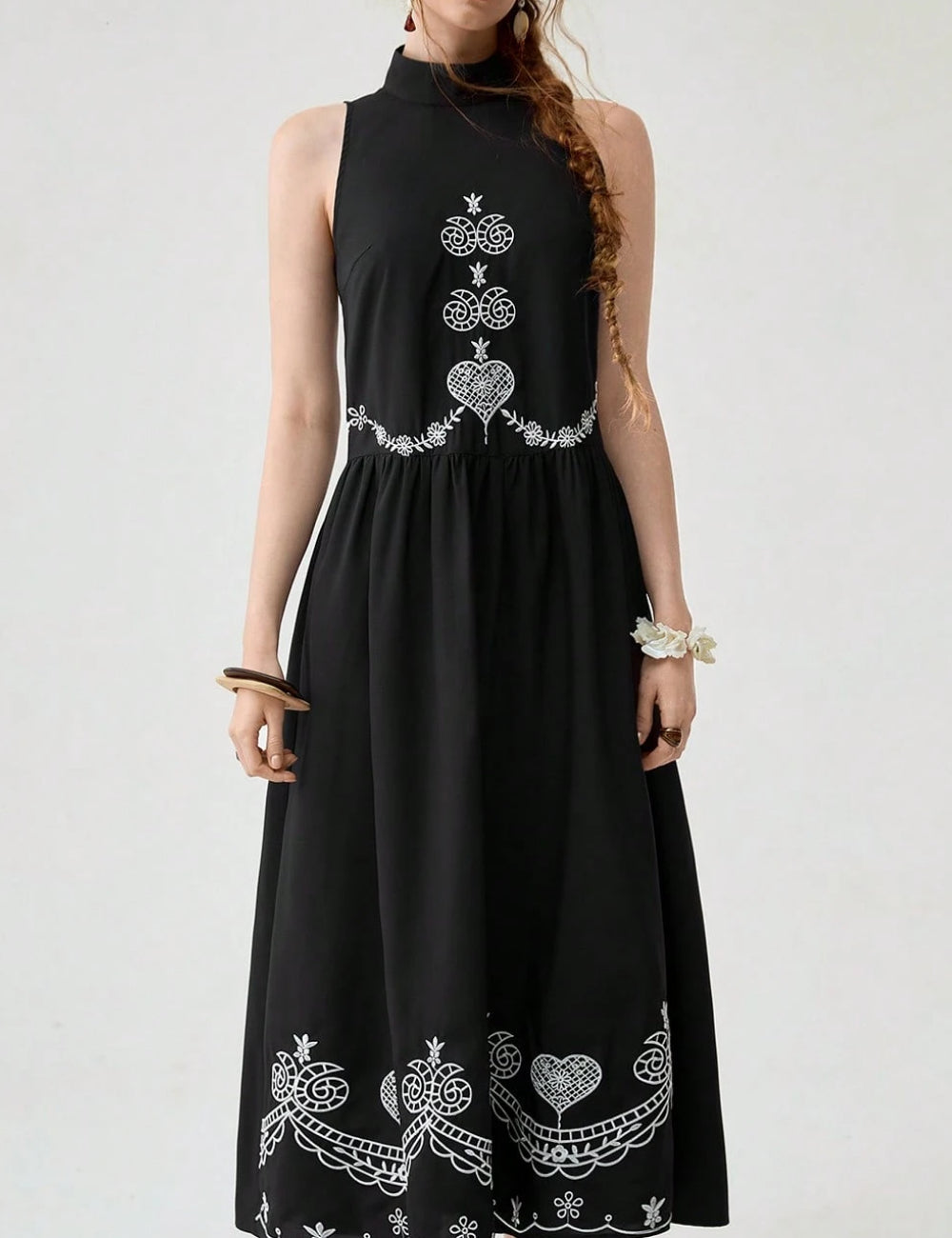 Shein maxi ruha, fekete