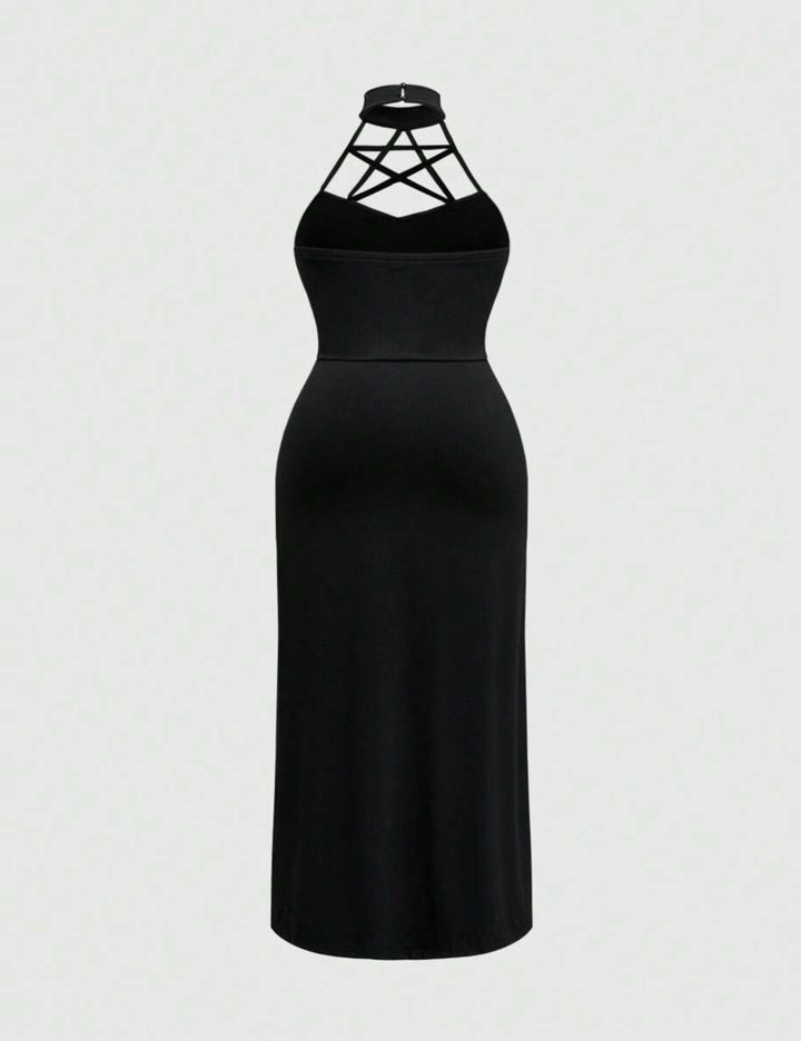 Shein maxi ruha, fekete