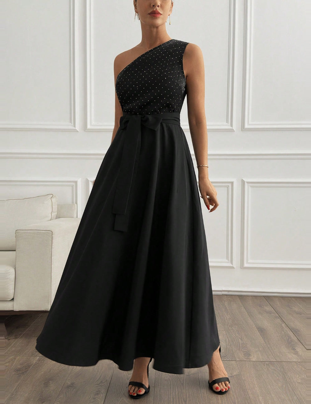 Shein maxi ruha, fekete