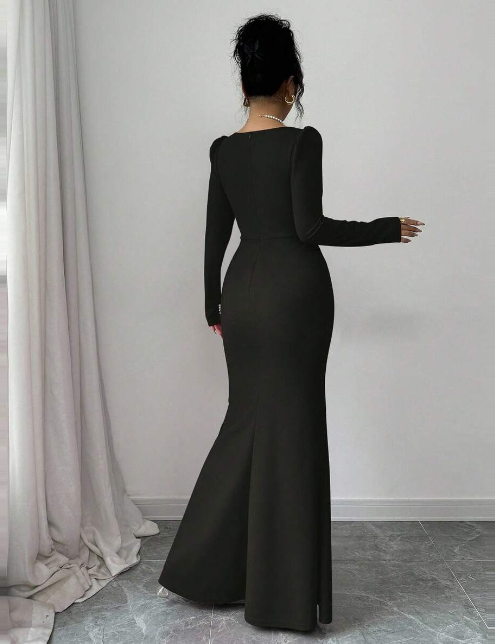 Shein maxi ruha, fekete