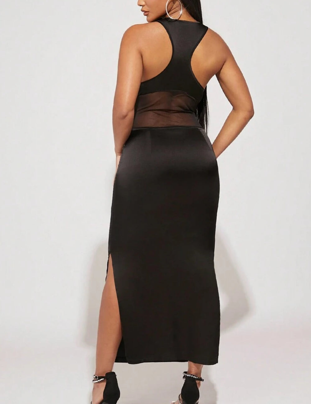 Shein maxi ruha, fekete