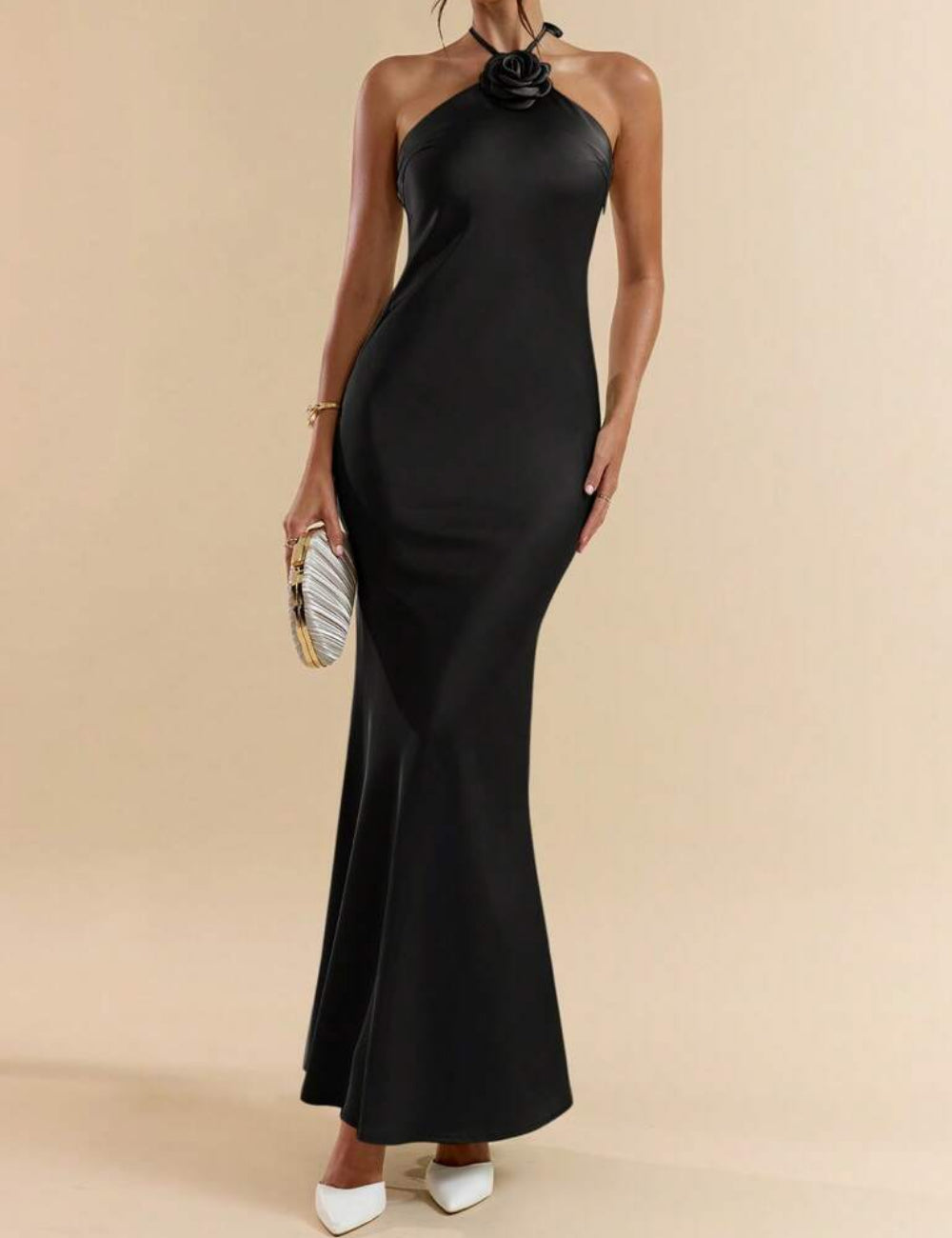 Shein maxi ruha, fekete