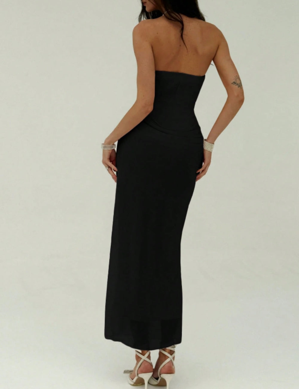Shein maxi ruha, fekete