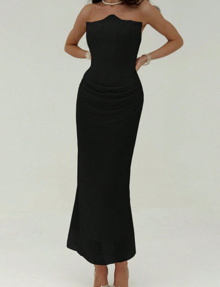 Shein maxi ruha, fekete