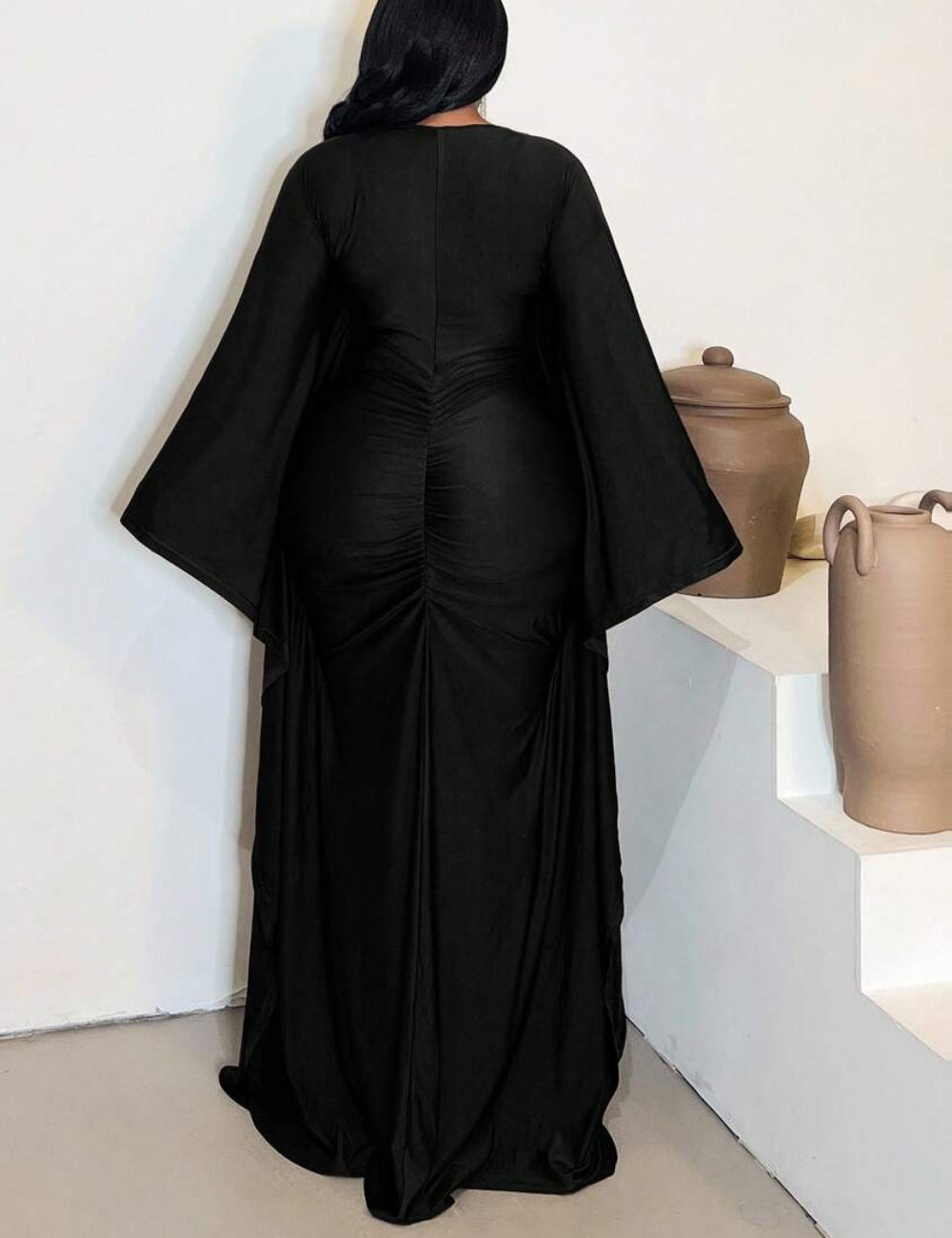 Shein Curve+ Black Maxi Dress