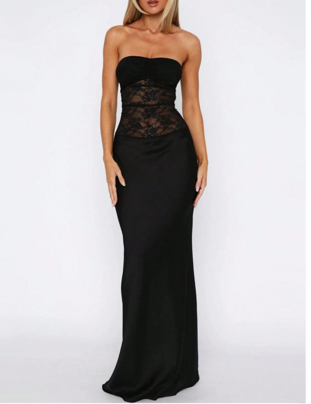 Shein maxi ruha, fekete