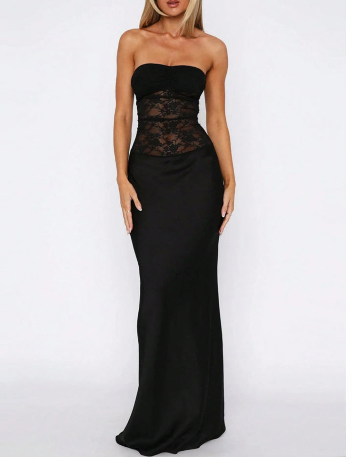 Shein maxi ruha, fekete