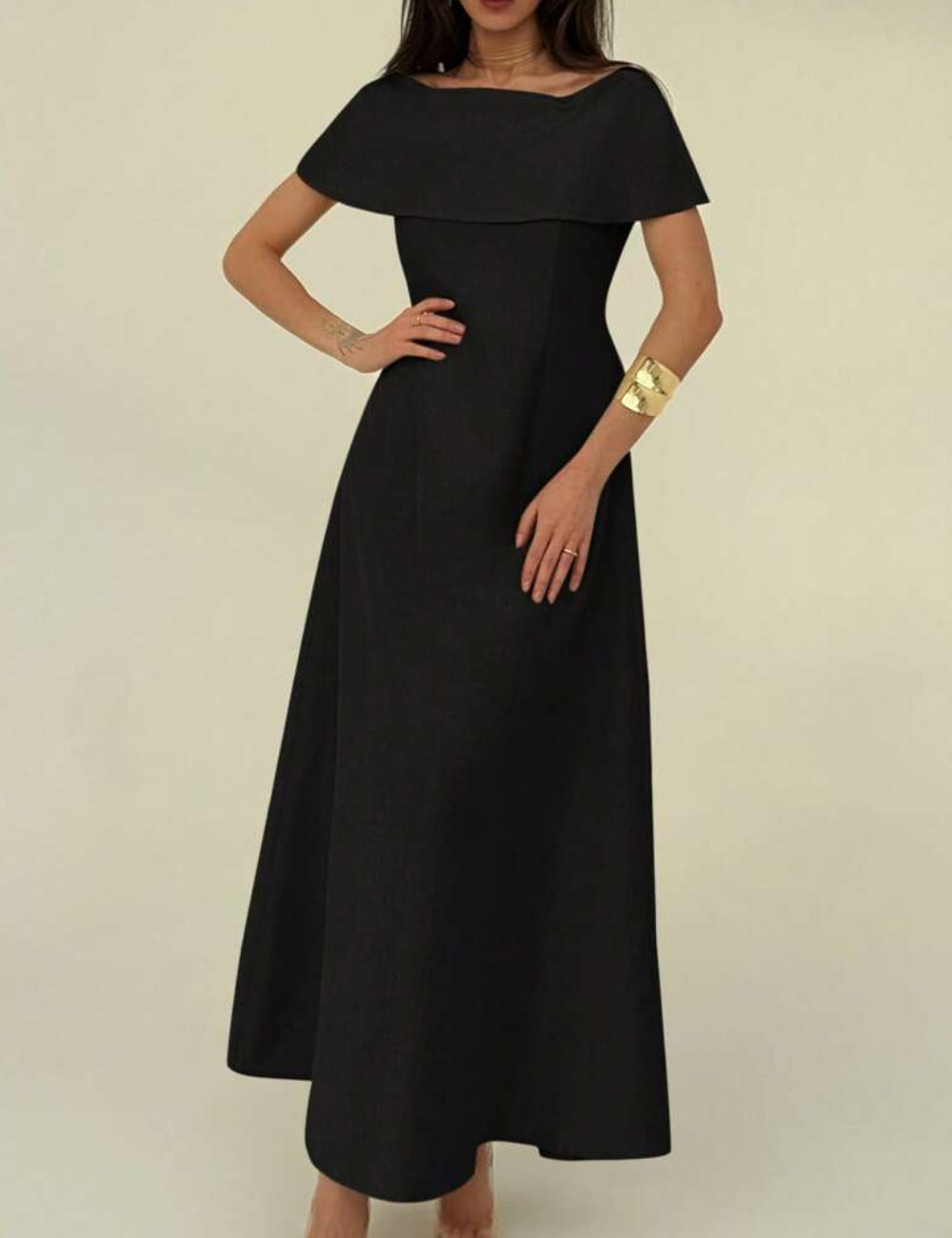 SHEIN maxi ruha, fekete