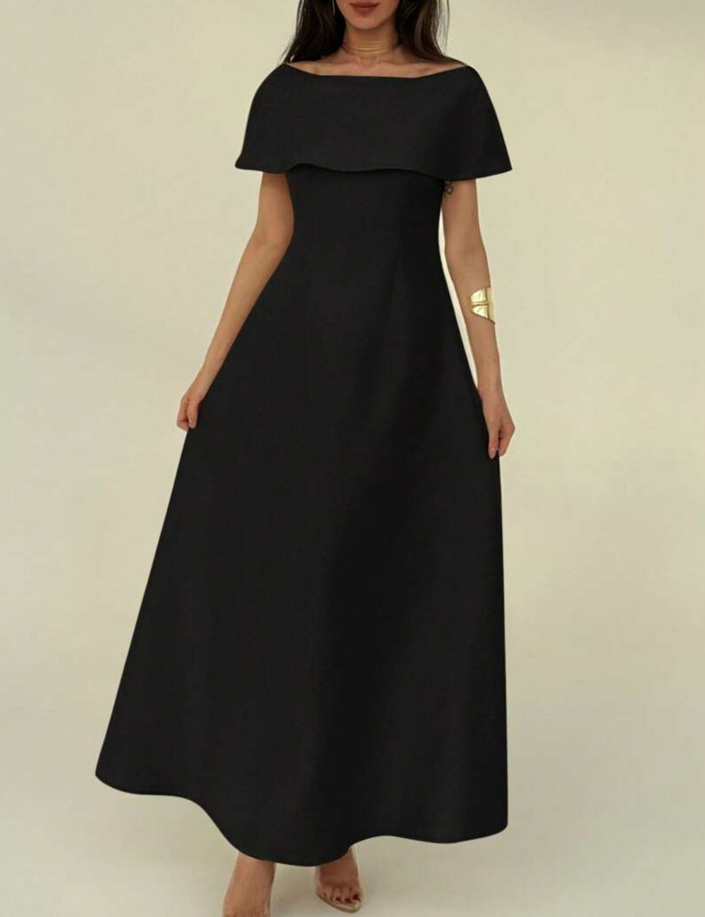 SHEIN maxi ruha, fekete